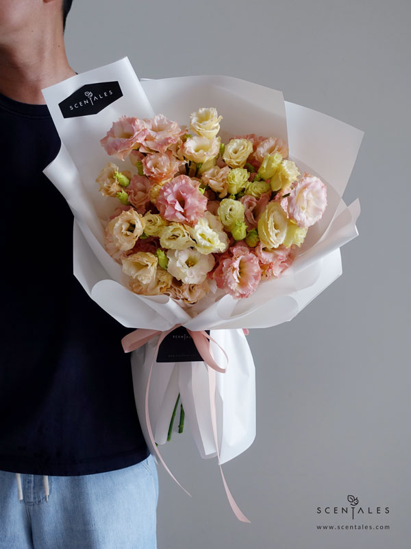 eustoma-fresh-flower-bouquet-02-600x800 (Pre-order) Eustoma Flower Bouquet - Image 2