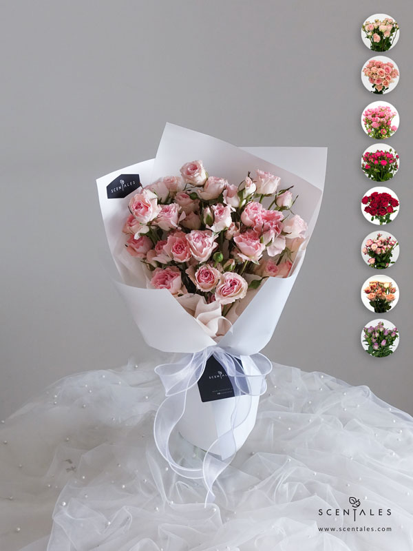 Spray rose flower bouquet Fresh flower bouquet with Pink spray rose