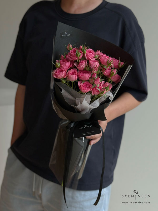 Luxe Spray Rose Flower Bouquet Fresh flower bouquet with sophie pink spray rose