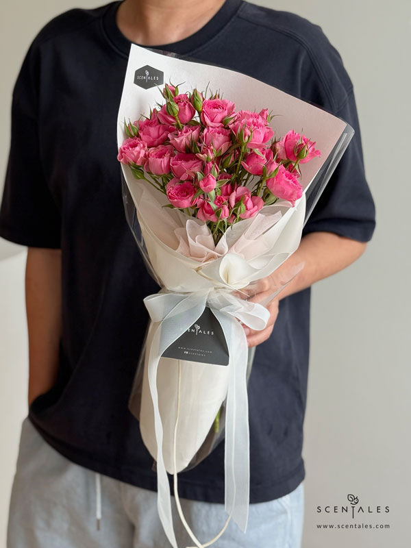 Luxe Spray Rose Flower Bouquet Fresh flower bouquet with sophie pink spray rose