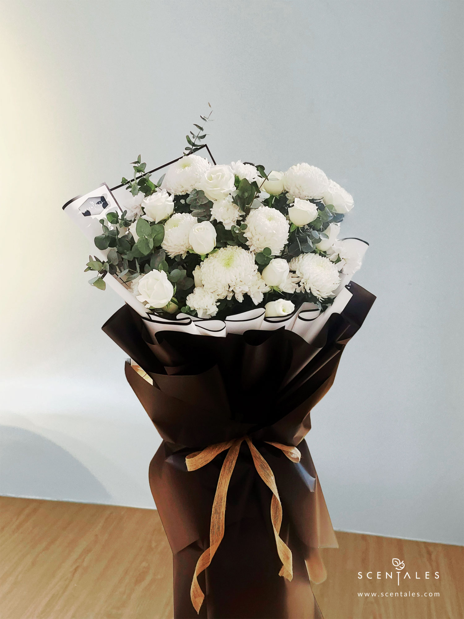 white-solace-condolences-flower-stand White Solace Condolence Funeral Stand 往生花 - Image 1